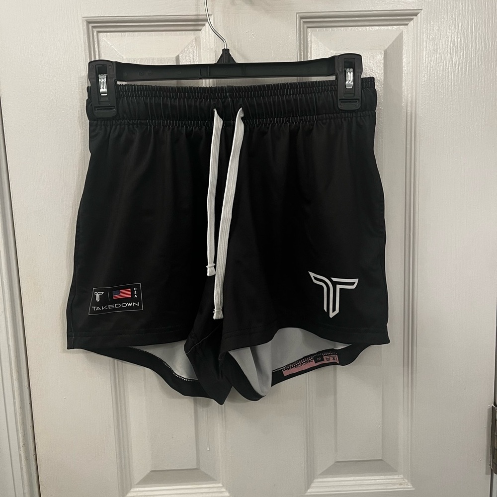 Takedown Black Athletic Shorts